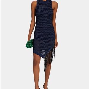 Jonathan Simkhai navy/black dress with fringe